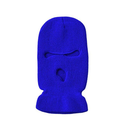 Men's Winter Knitted Balaclava, Windproof Ski Mask, Warm Wool Motorcycle Hat