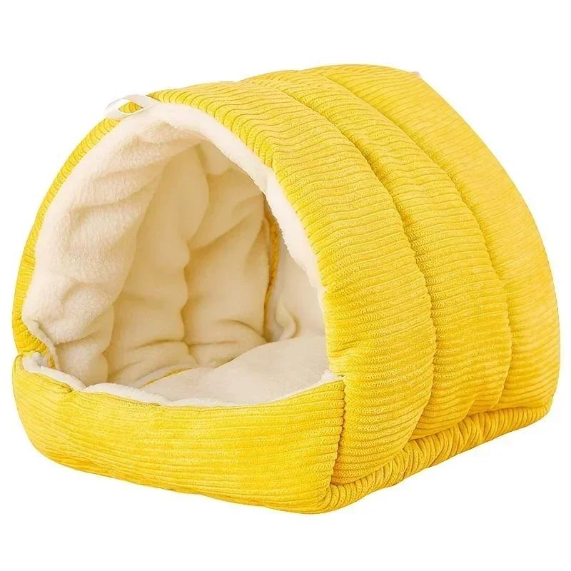 Cama de Pássaro para Gaiola, Cama de Pássaro Quente de Inverno com Pelúcia Macia, Rede Suspensa e Tenda de Cabana, Ninho para Dormir Escondido