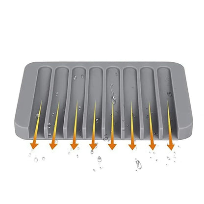 Saboneteira de Silicone para Chuveiro, Suporte de Sabão com Dreno, Organizador de Esponja para Pia de Cozinha, Bandeja de Secagem, Acessórios de Banheiro