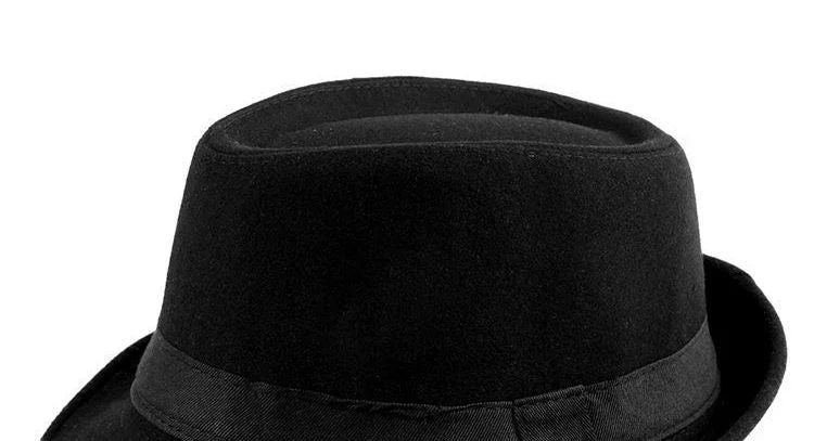 2025 Summer Unisex Classic Gatsby Style Straw Fedora Bucket Top Bowler Hats for Elegant Wedding Party Church Stage Black