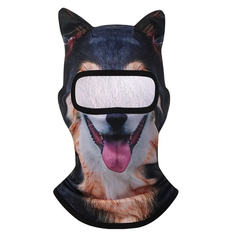 3D Cat Mask Dog Tiger Cosplay Balaclava Motorcycle Full Face Hood Mask Skiing Hat Helmet Cute Headgear Hat Halloween Party Masks