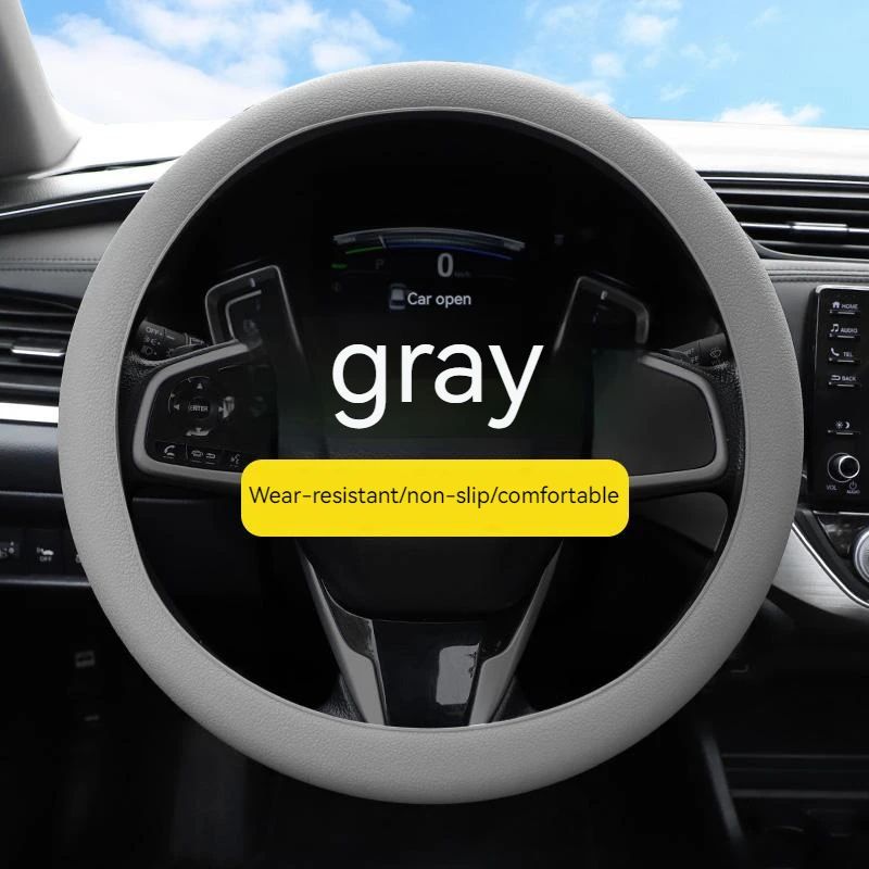 Universal Steering Wheel Cover Car Steering Wheel Handle Cover Anti-skid Wear-resistant All-season Silicone Steering Wheel