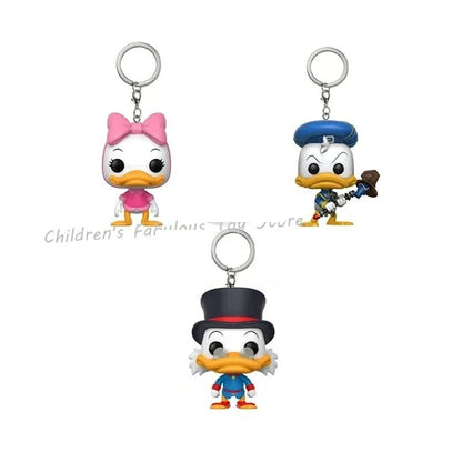 3 Estilos Mais Novos Chaveiros Funko Pocket Kingdom Hearts Pato Donald Pato Tio Patinhas Webby Bonecos de Ação Brinquedos Presentes