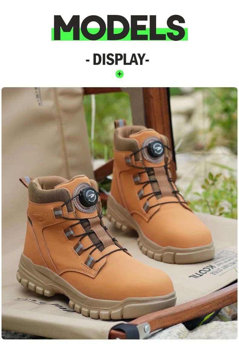 Botas de segurança masculinas à prova d'água, indestrutíveis, com biqueira de aço, anticorte, resistentes a perfurações, sapatos de segurança para motociclistas, Botas Para Hombre