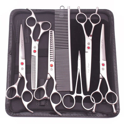 Kit de Tesouras para Tosa Purple Dragon 7" 6.5" de Aço Inoxidável para Pet Tesouras Curvas Tesouras Desbastadoras Tesouras Retas Chunker Z3002