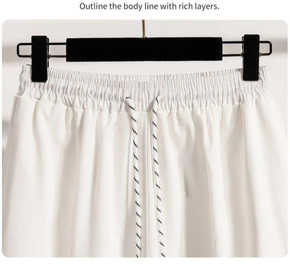 Korean Style Casual Versatile Long Skirt Plus Size Skirts Women 2025 Autumn New Fashionable High Elastic Waist A Line Skirt