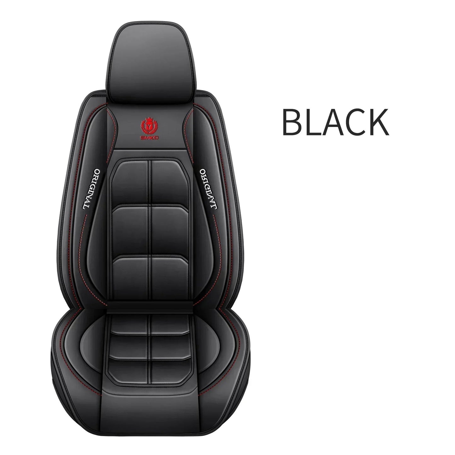 2PCS Car seat covers, waterproof PU full leather fully wrapped muscle seat cushion covers, wear-resistant, soft and comfortable