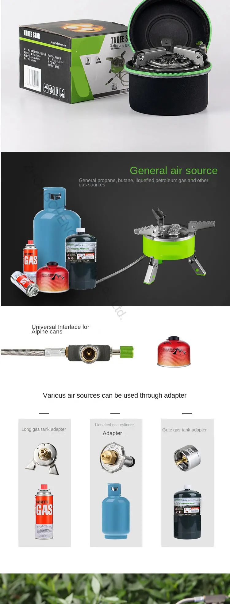 Fogão a Gás Portátil para Acampamento Durável Tipo Tanque, Fogão Elétrico de Sete Estrelas, Fogão de Gás Portátil para Acampamento, Tanque de Gás Butano para Camping, Acampamento ao Ar Livre, Fogão a Gás