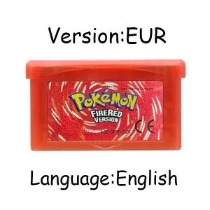 Jogo GBA Série Pokémon Cartucho de Videogame 32 Bits Cartão de Console Pokémon Emerald FireRed LeafGreen Ruby Sapphire Multi-idioma