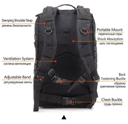 30/50L Tactical Backpacks Man Traveling Bags Survival Outdoor 3P Assault Pack EDC Molle Pack hiking Trekking Hunting Bag