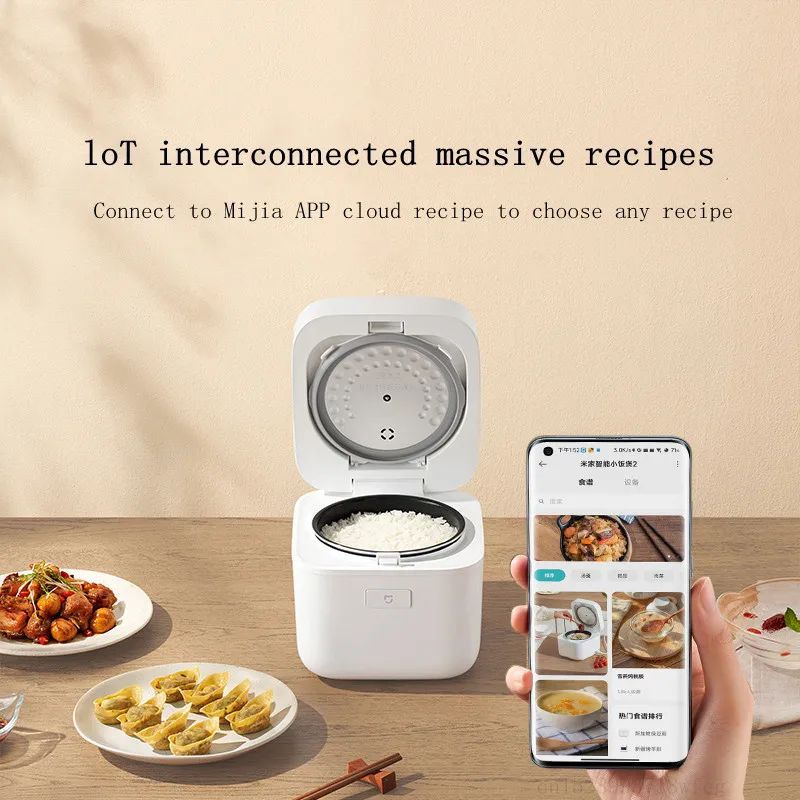 Xiaomi Mijia Smart Rice Cooker Mini 2 Electric Cooking Pot 1.5L Multicooker 220V for Kitchen with Non Stick Home Appliance