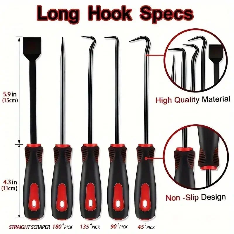 4/11pcs Car Pick Hook Set O Ring Oil Seal Screwdrivers Puller Remover O-Ring Seal Gasket Auto Repair Tools
