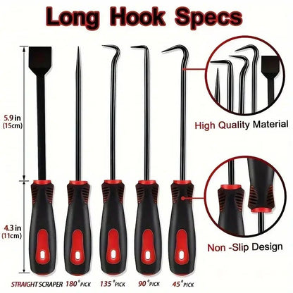4/11pcs Car Pick Hook Set O Ring Oil Seal Screwdrivers Puller Remover O-Ring Seal Gasket Auto Repair Tools
