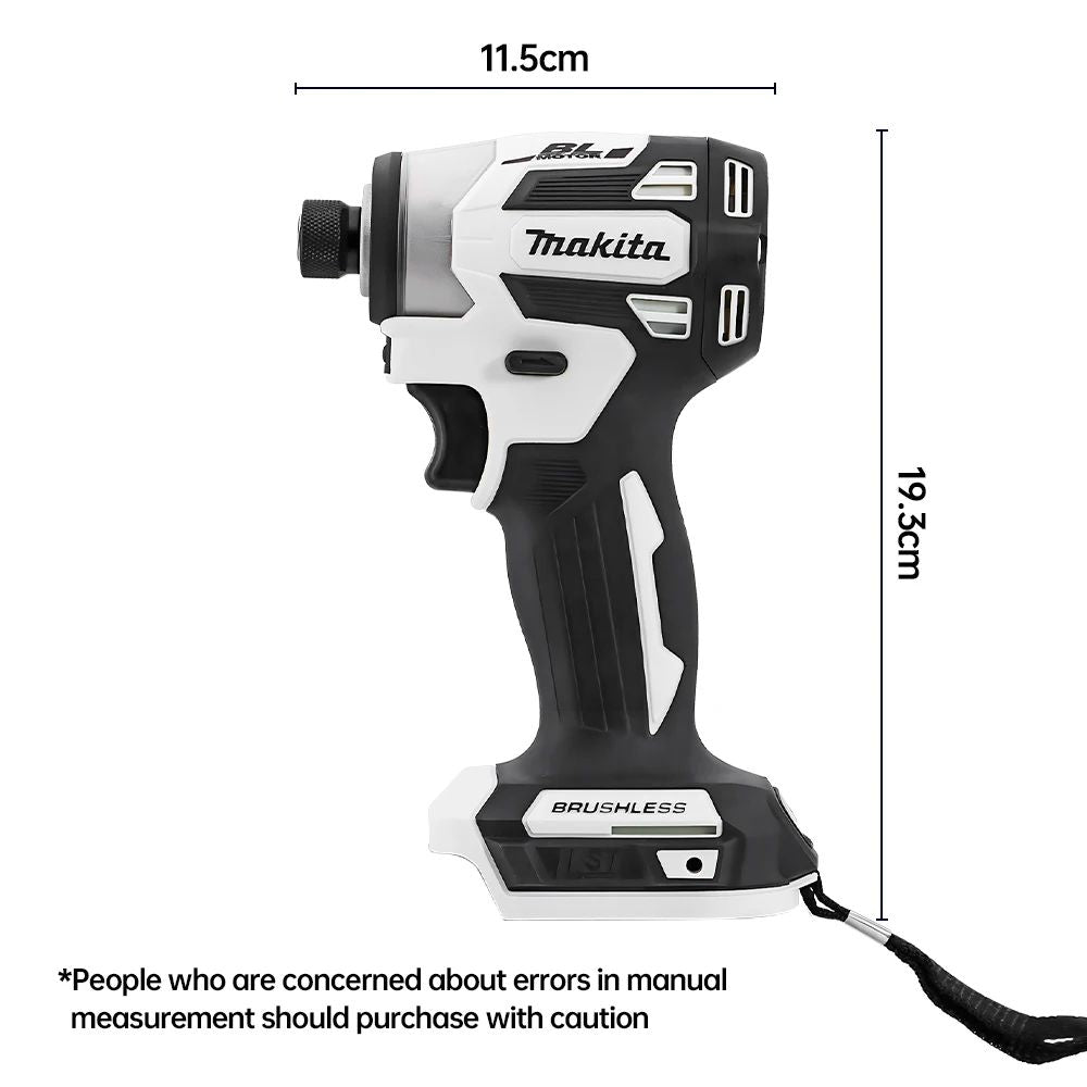 Parafusadeira de impacto Makita DTD173 18V sem escova, branca, para melhorias domésticas e projetos de bricolagem, 180 Nm, modo elétrico de madeira/parafuso/T