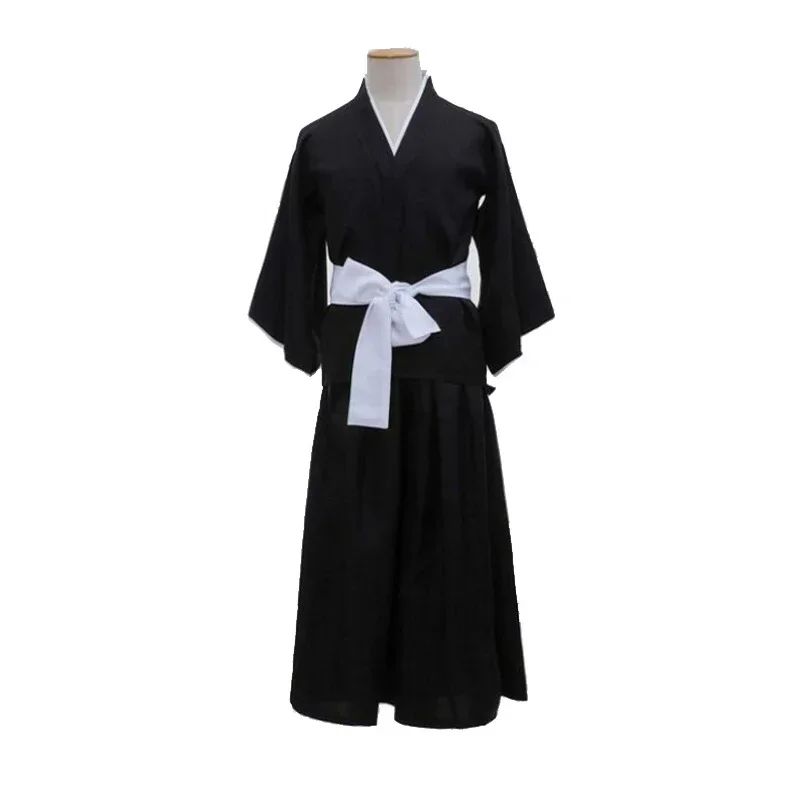 Anime BLEACH Cos Costume Kuchiki Rukia Shinigami Cosplay Costume Wig Set Halloween for Woman Men Clothes
