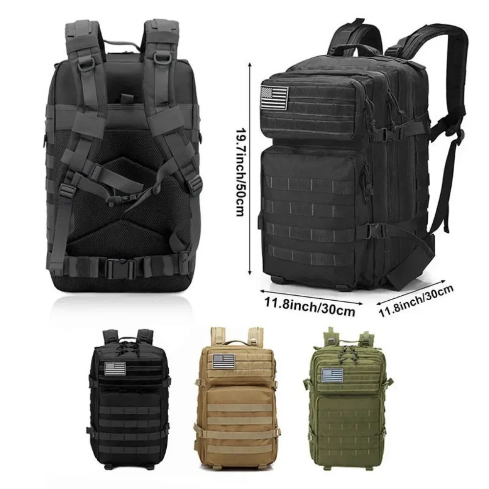 Mochila Tática Militar Exército 60L Masculina de Viagem Grande Capacidade Mochilas Masculinas Impermeáveis Esportes ao Ar Livre Bolsas Multifuncionais