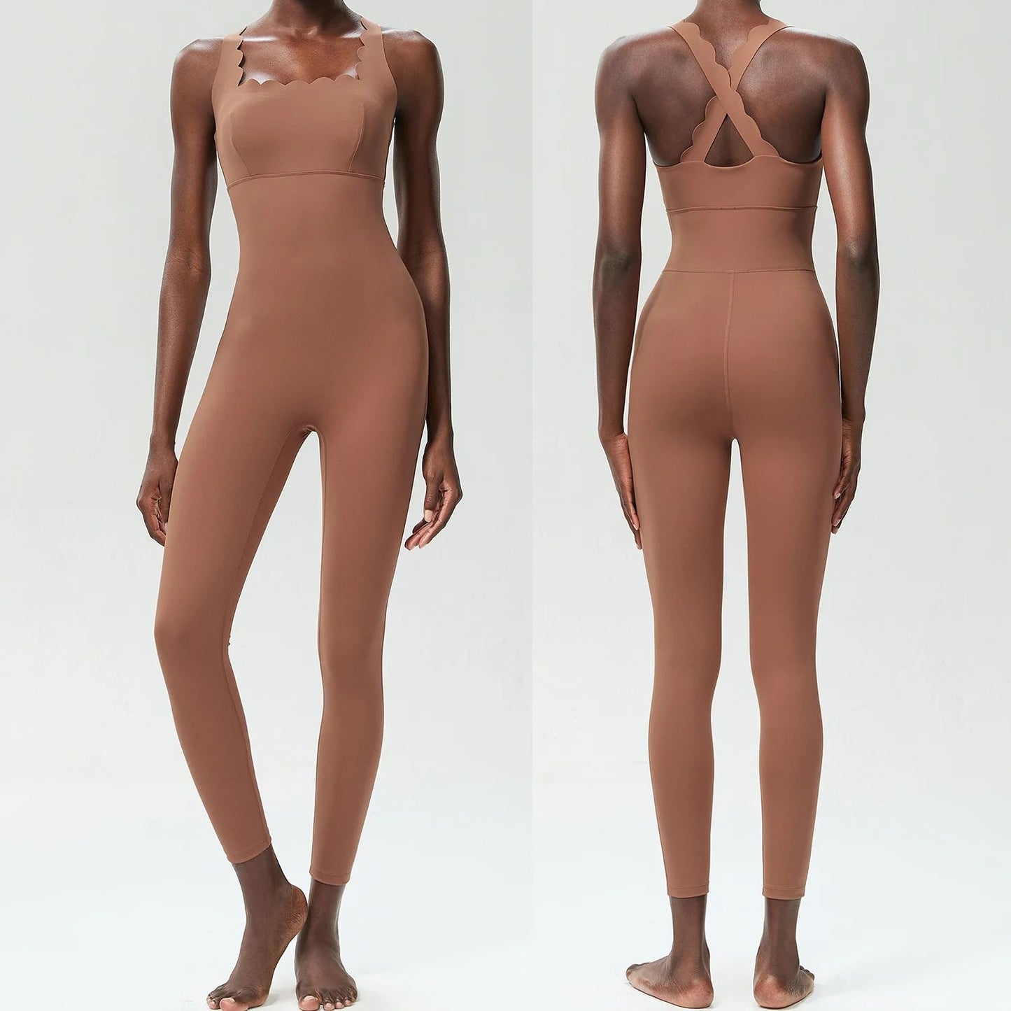 One-Piece Yoga Jumpsuit Women Gym Running Suit Super Soft Slim Fit Fitness Onesie Breathable High Stretch Workout Clothes Tights