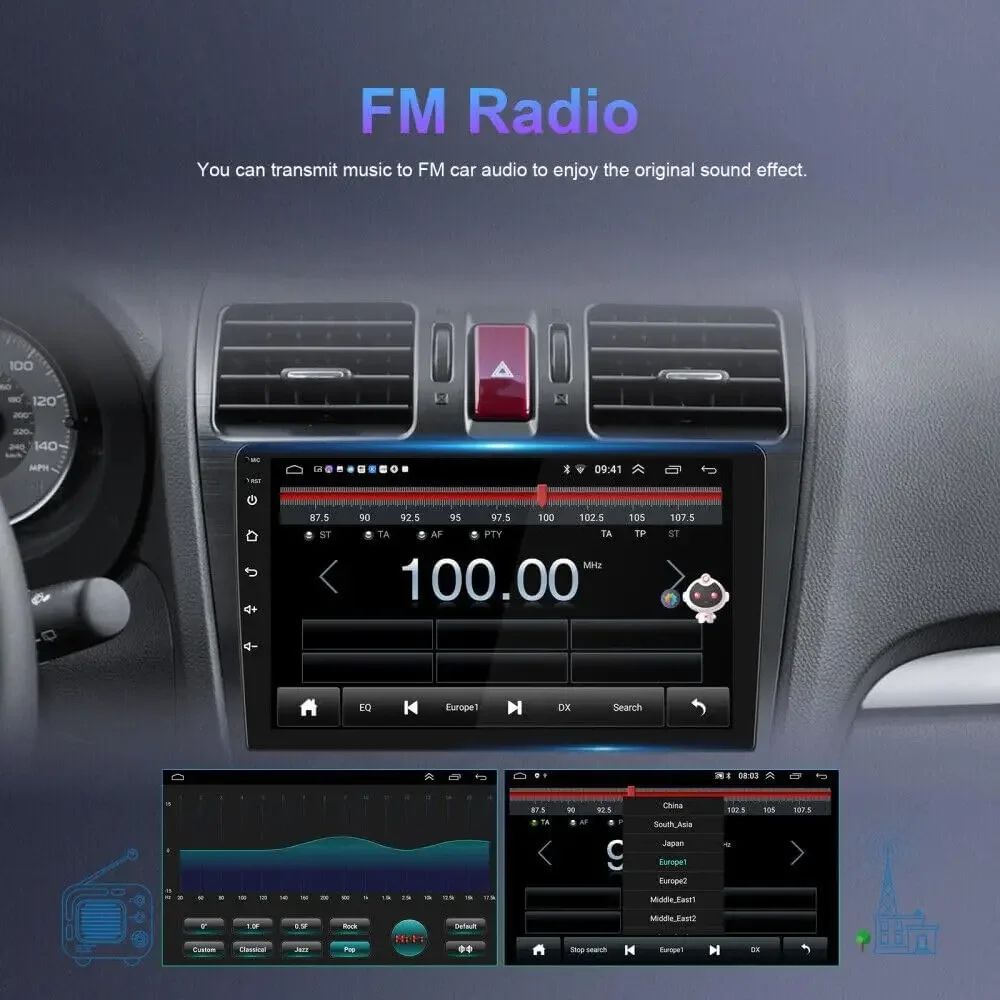 2G+32G compatível com Honda Civic 1996-2001 com Carplay e Android 9 polegadas Android 13 Rádio GPS Estéreo Automotivo WiFi B compatível com Carplay