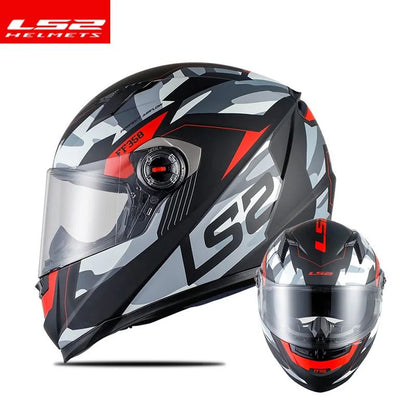 Capacete de motocicleta LS2 FF358 Capacete integral LS2 Draze para homens e mulheres Capacete de corrida de moto com casco de ABS Cascos Para Moto Aprovado pela ECE