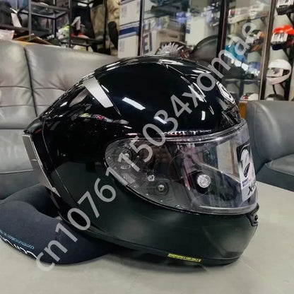 Capacete X-14 Preto Brilhante X-Fourteen X-Spirit III Capacete Fechado para Moto Esportiva de Corrida
