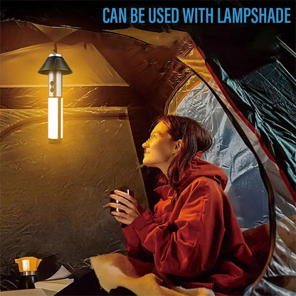 Multi-functional Camping Light 2 in 1 USB Rechargeable Camping Lantern\Flashlight with Hook Outdoor Emergency Camping  Lamp