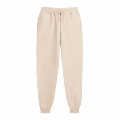 Men's Casual Sweatpants Fleece Sports Pants Unisex Fashion Solid Loose Trousers Streetwear Autumn Winter Jogging Fitness Pants