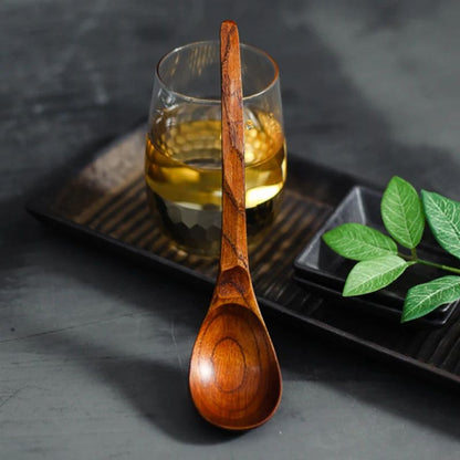 2 Colheres De Madeira Cabo Longo Ramen Sopa Colher Grande Estilo Japonês Crianças Arroz Sobremesa Cereal Colher De Jantar Madeira Utensílios De Cozinha