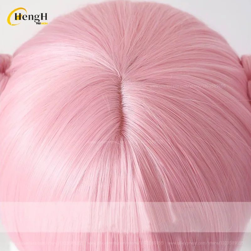 In Stock Synthetic Anime Kaname Madoka Cosplay Wig Short 30cm Pink Double Ponytail Wig Heat Resistant Hair Halloween Party Wigs