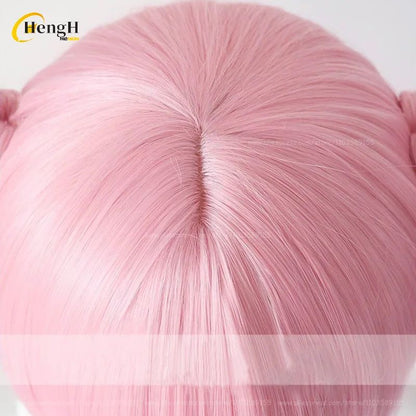 In Stock Synthetic Anime Kaname Madoka Cosplay Wig Short 30cm Pink Double Ponytail Wig Heat Resistant Hair Halloween Party Wigs