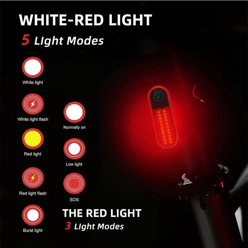 BUCKLOS Bike Light COB Front Rear Bicycle Lights LED Rechargeable Mountain Road Bicycle Lamp MTB Tail Light Cycling Flashlight