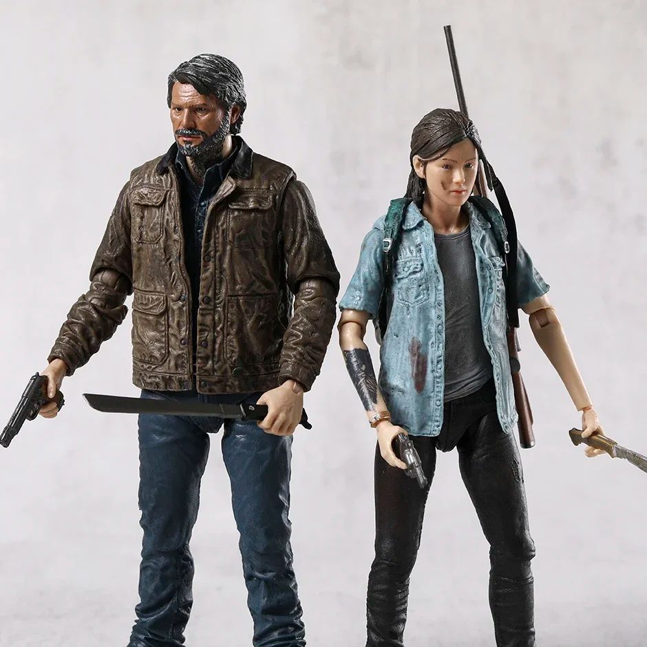 NECA The Last of Us 2: Pacote Duplo de Bonecos de Ação Ultimate Joel e Ellie para Coleção - Presente Brinquedo