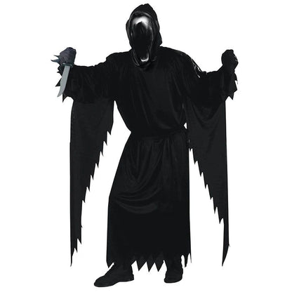 Kids Scream Costume Children Fancy Dress Halloween Party Horror Death Ghostface Costume Boys Teens