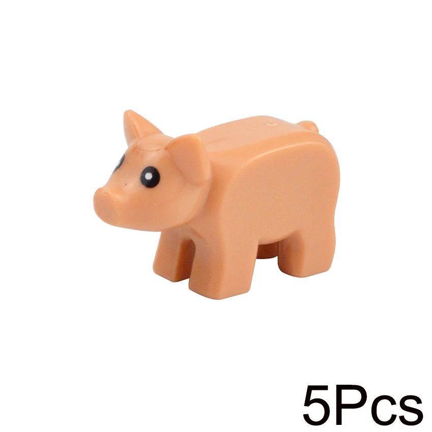 City Animal Building Blocks Duck Swan Pig Cat Figures Bird Dog Zoo Farm Accessories Small Particles Bricks Set Kid Toys Gifts