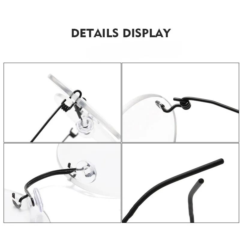 Round Blue Light Glasses Women Screwless Eyeglasses Frame Men 2025 New Women Round Denmark Korean Glasses Frame Vintage Eyewear