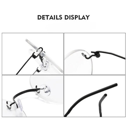 Round Blue Light Glasses Women Screwless Eyeglasses Frame Men 2025 New Women Round Denmark Korean Glasses Frame Vintage Eyewear