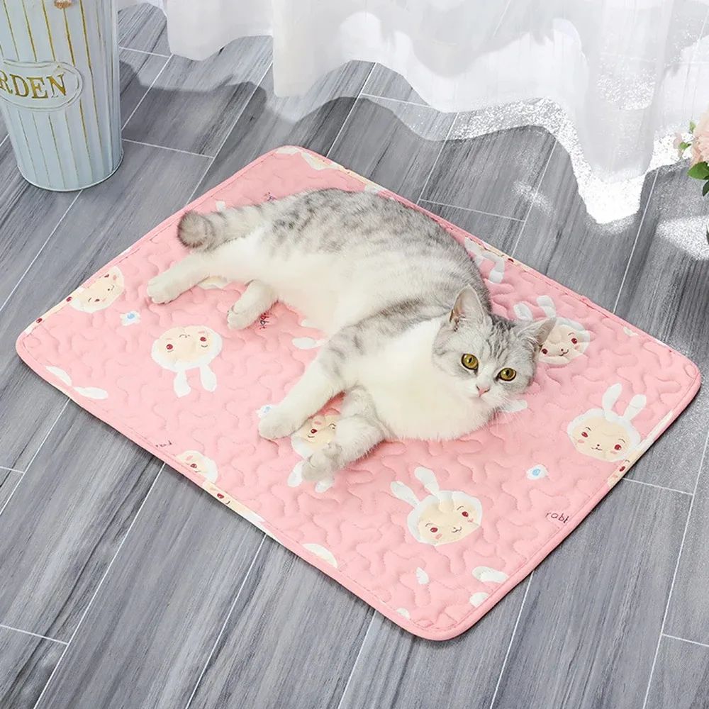 Tapete de Verão para Pets Cobertor Gelado à Prova de Umidade para Cães Almofada para Sofá e Chão Hipoalergênico para Gatos Capas de Cama para Pets Respiráveis