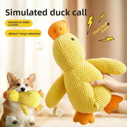 Coisas para Cães Acessórios para Cães Suprimentos para Cães Brinquedo de Pelúcia Calmante de Pato com Apito Durável Companheiro de Sono para Filhotes Presente de Luxo para Pets