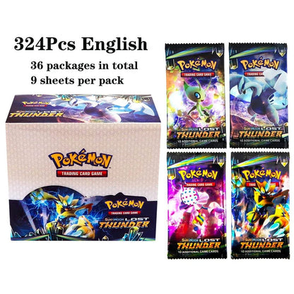 324 pçs/caixa Pokémon TCG: Sol e Lua, Escuridão Incendiada, 36 Pacotes, Caixa de Booster, Jogo de Cartas Pokémon, Brinquedos Colecionáveis, Jogo de Tabuleiro Prismático