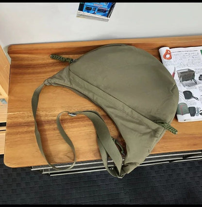 Trendy Women's Soft Cloth Shoulder Bag Solid Color Student Casual Style Big Handbags Crossbody Bags for Women Shoulder Hobos Bag