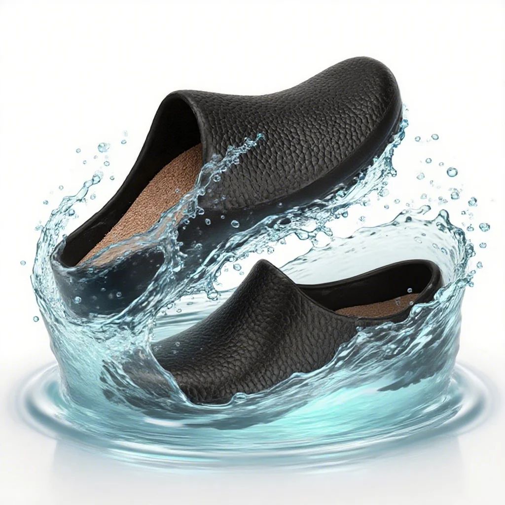 Kitchen Non-slip Oil-resistant Chef‘s Shoes Men's Waterproof Casual Flat Shoes Women's Slippers Couple Plus Size EVA Shoes