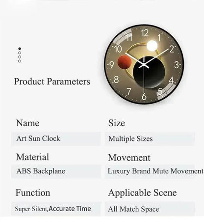 Originality Wall Clock Silent Non-Ticking Battery Operated Wall-mounted Clock Living Room Bedroom Kitchen Office Classroom