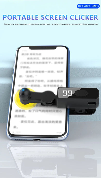 Clicador automático para smartphone, Clicador sem fio para telefone, Clicador de tela para transmissão de vídeo ao vivo, Jogo, Clicador de toque de tela multifuncional
