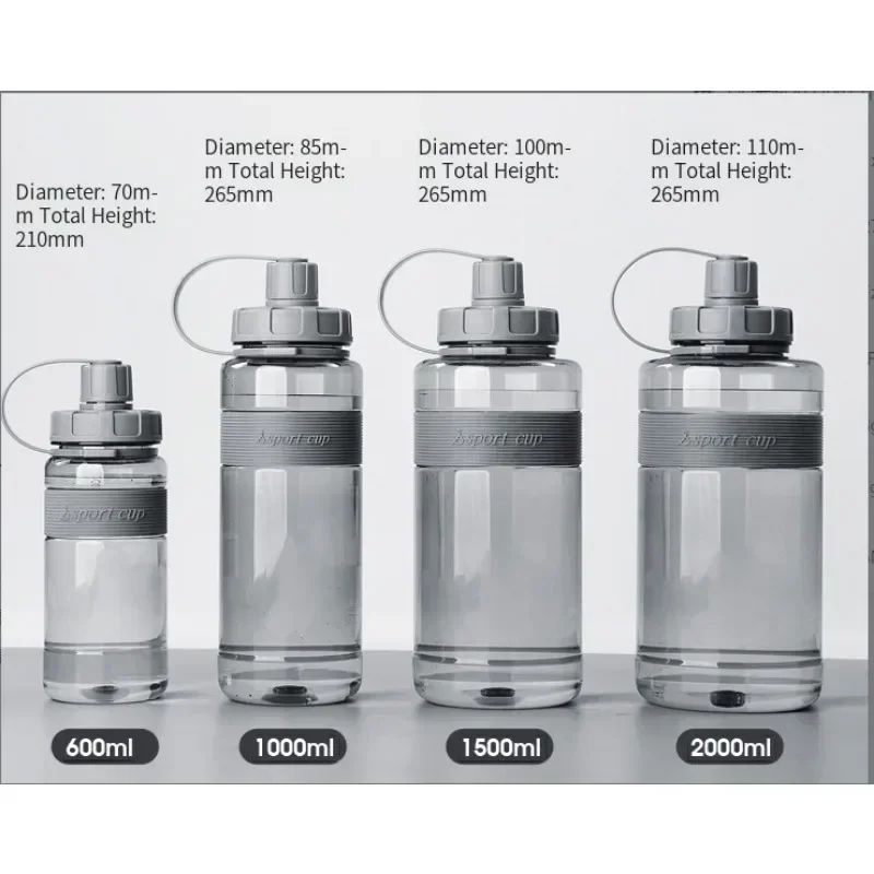 2 Liter Big Water Bottle With Straw 2L/1.5L/1L Large Capacity School Gym Sports Drinking Bottles Fitness botella de agua ??