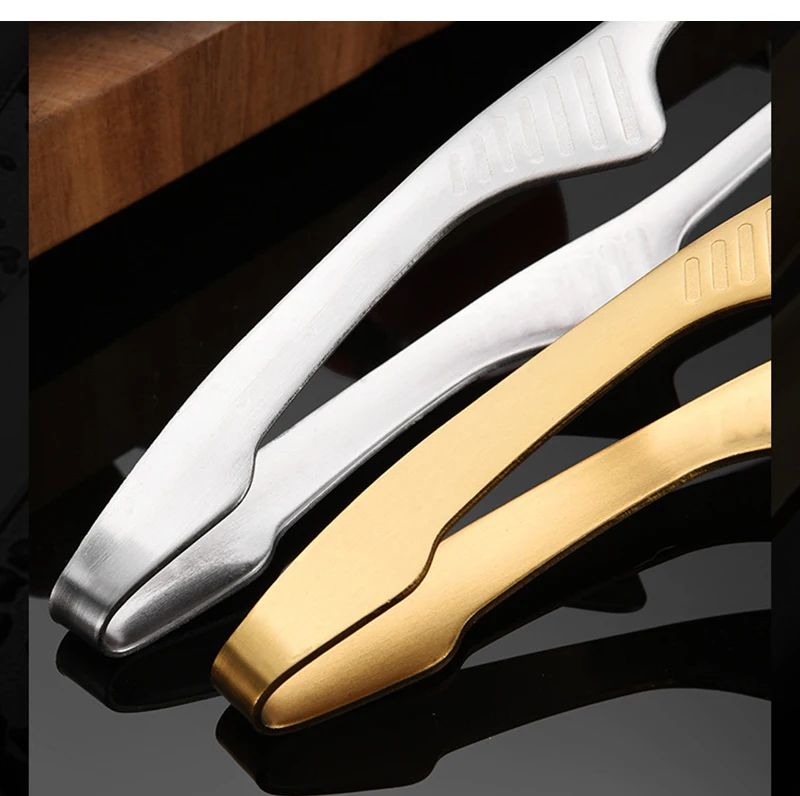 304 Stainless Steel Food Tongs Long Handle Non-slip Barbecue Tongs Steak Tongs Kitchen Cooking Tools Kitchen Accessories