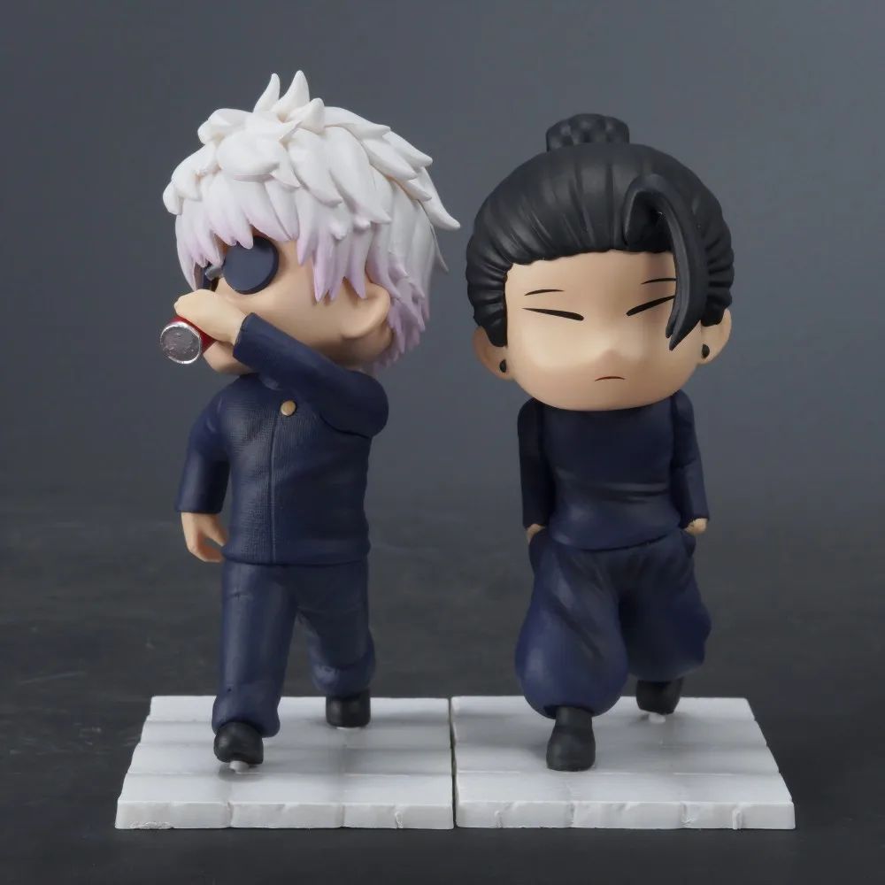 11cm/4.33in Anime Jujutsu Kaisen Boneco Geto Suguru Gojo Satoru Action Figures Estátua PVC Modelo Colecionável Brinquedos Presentes