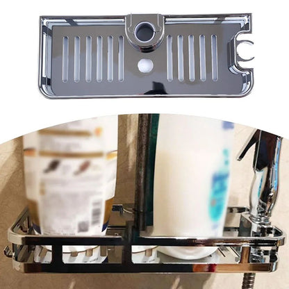 1 Bathroom Storage Shelf Bathroom Hanging Pole Shower Basket Tidy Storage Shelf 285x110mm Organiser Tray Rack Bathroom Fitting