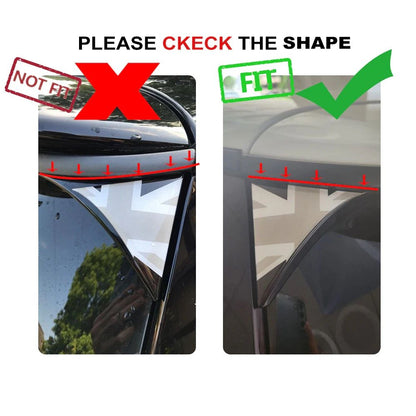 2Pcs Car Exterior Rear Back Trunk Tailfins Spoiler Wing 3D Sticker Decal Decor for BMW Mini Cooper F56 Car Styling Accessories