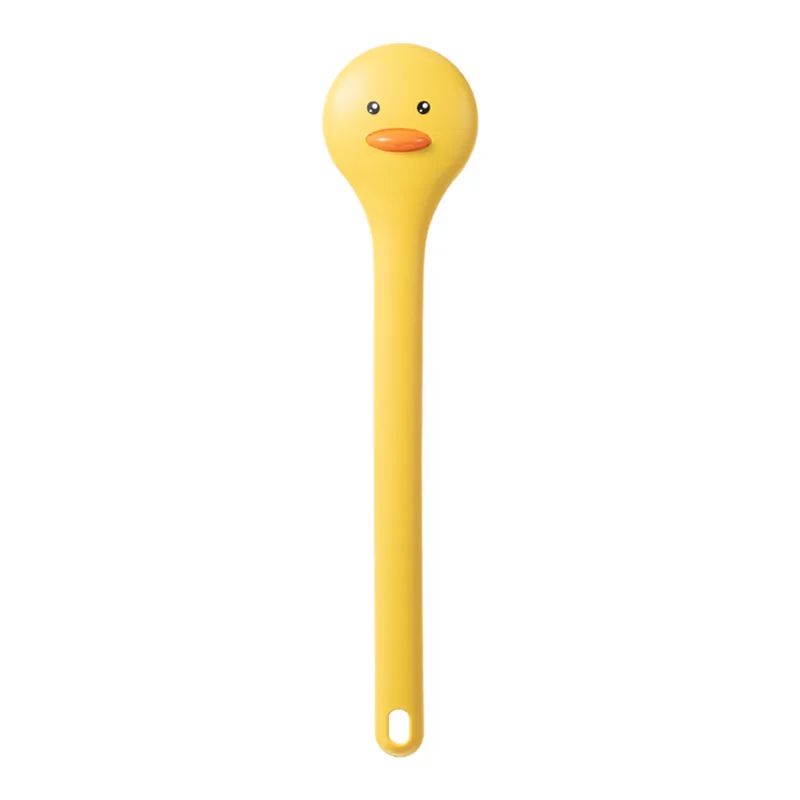 Cute Duck Long Handle Bath Brush Soft Bristles Bath Brush Skin Massager Shower Scrubber Exfoliation Body Cleaning Brush Bathroom