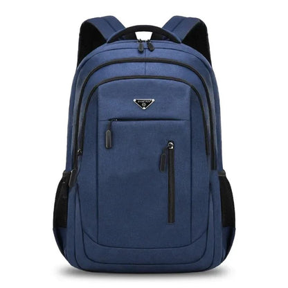 Large Capacity Backpack Men Laptop Backpacks 15.6 Oxford Black Solid High School Bags Teen College Boy Gril Student Backpack