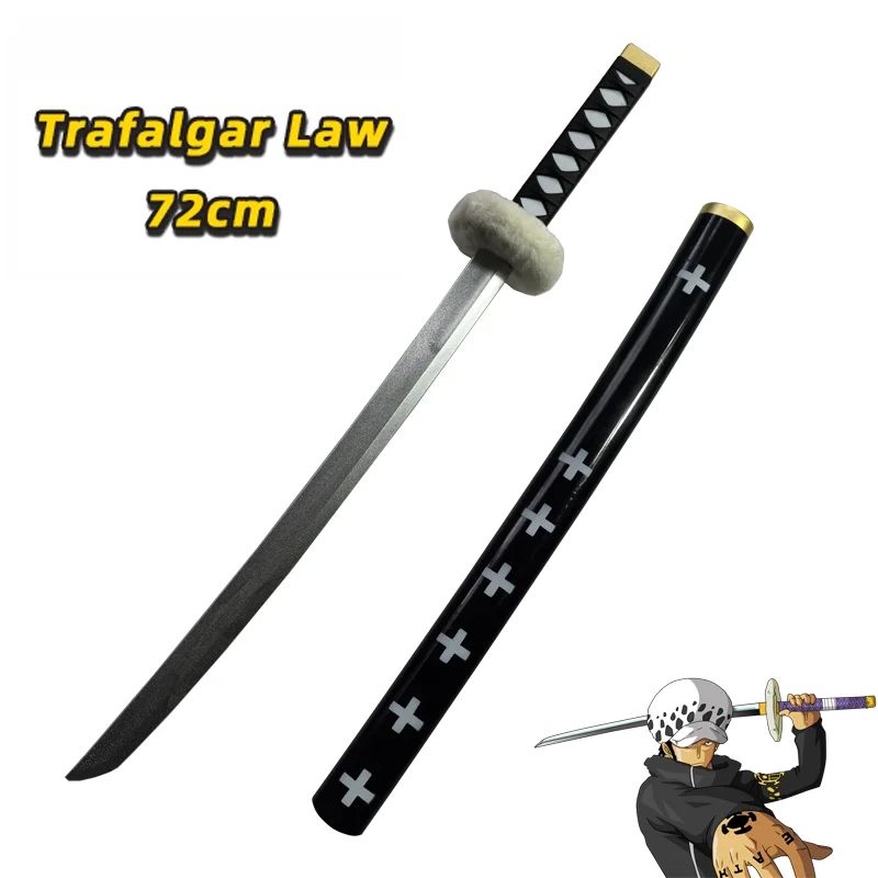 One Piece Cosplay Roronoa Zoro Katana Sword PU Trafalgar Sword Law Role Playing Yuki Samurai prop Party toy Sword 72cm
